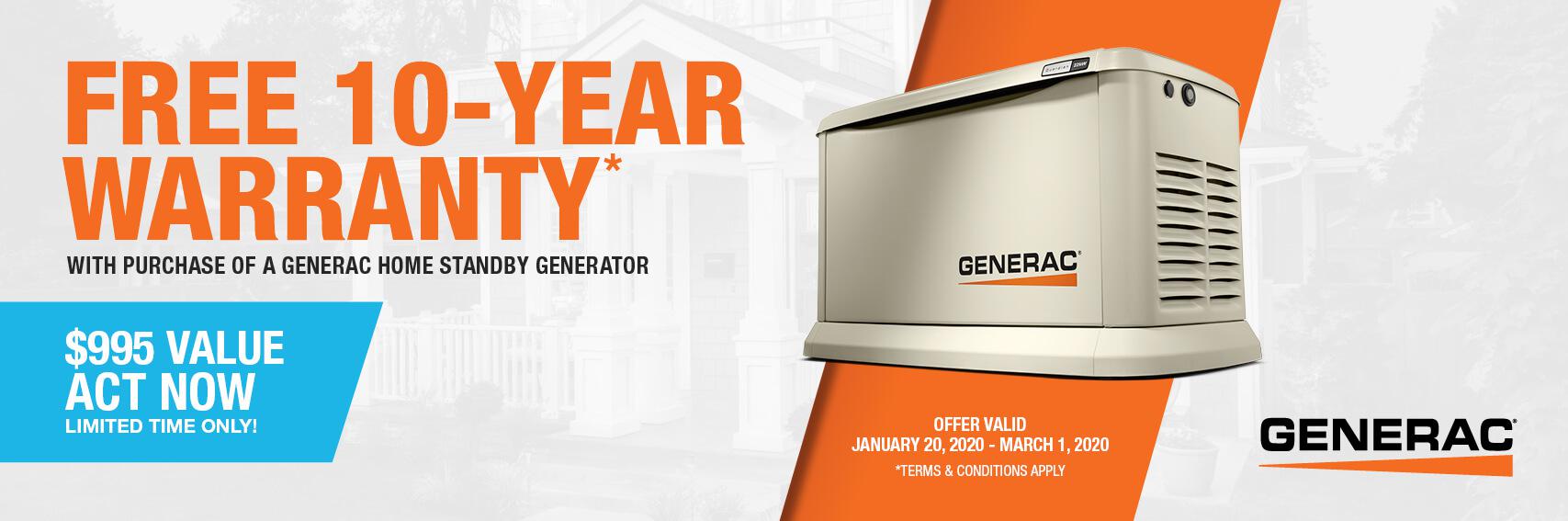 Homestandby Generator Deal | Warranty Offer | Generac Dealer | Burlington, NC